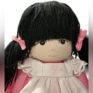 VINTAGE 1983 DOLL BY PAULINE BJONNESS JACOBSEN‎ PINK DRESS PINAFORE 19” LYNN